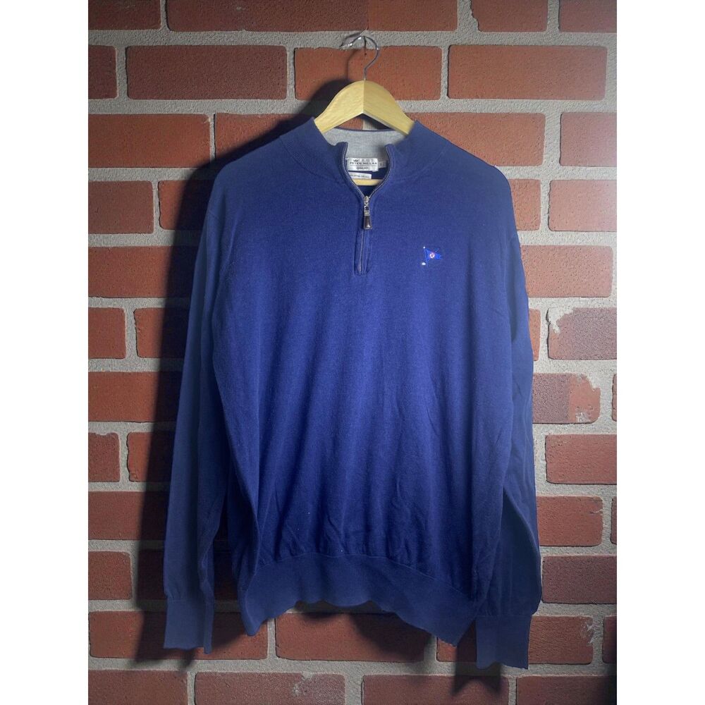 Peter Millar Crown Soft Quarter-Zip Sweater – Blue – Size L